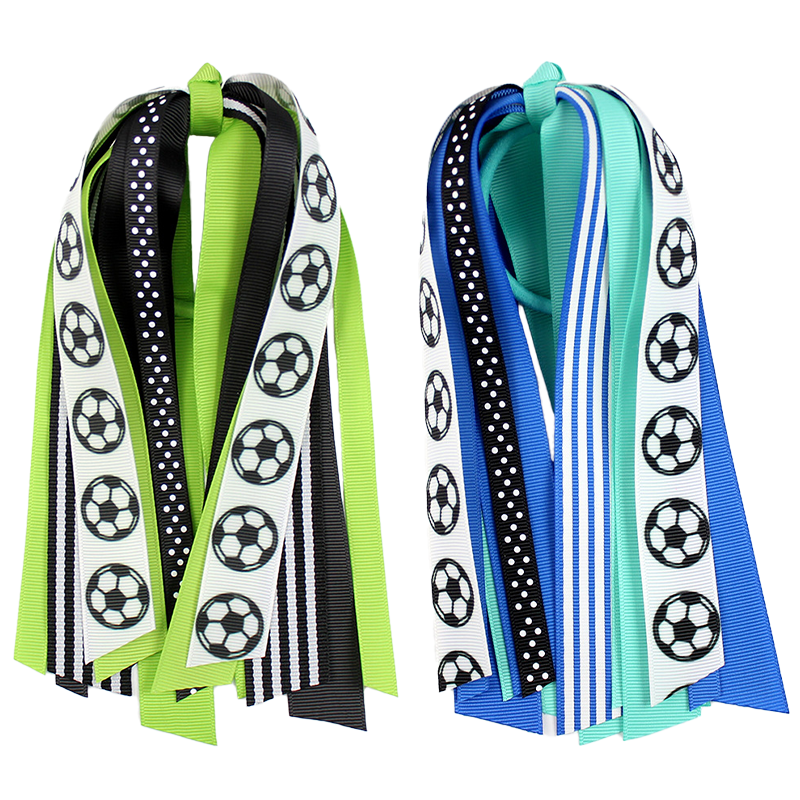 Women'S Accessories To Wear With Watch - 2-Pack of Football-Themed Ponytail Hair Ties