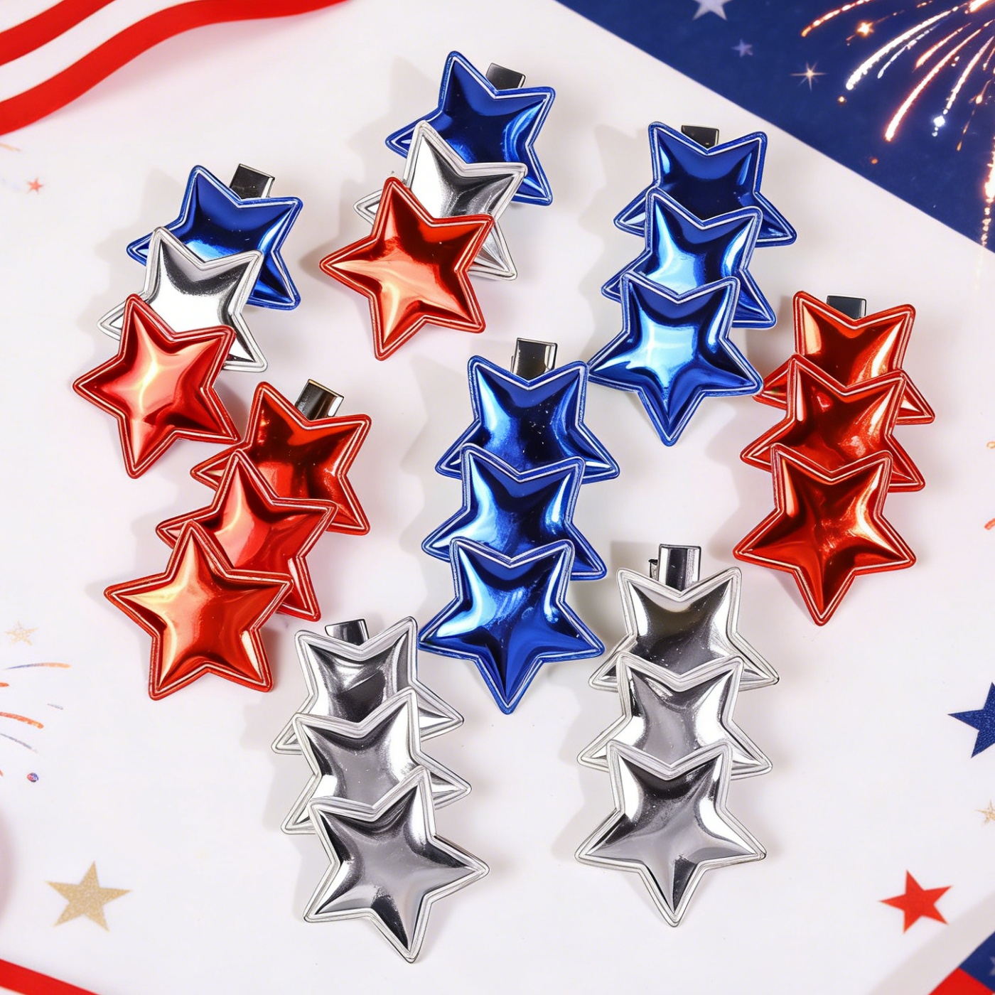 Women Accessories Usa - 8pcs Cute PU Heart Hair Clips