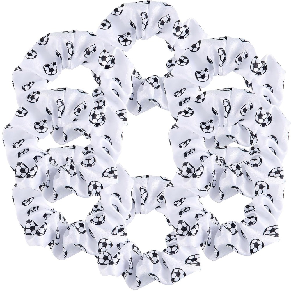 Women'S Accessories Coach - 8 Pieces Soccer Hair Scrunchies Football