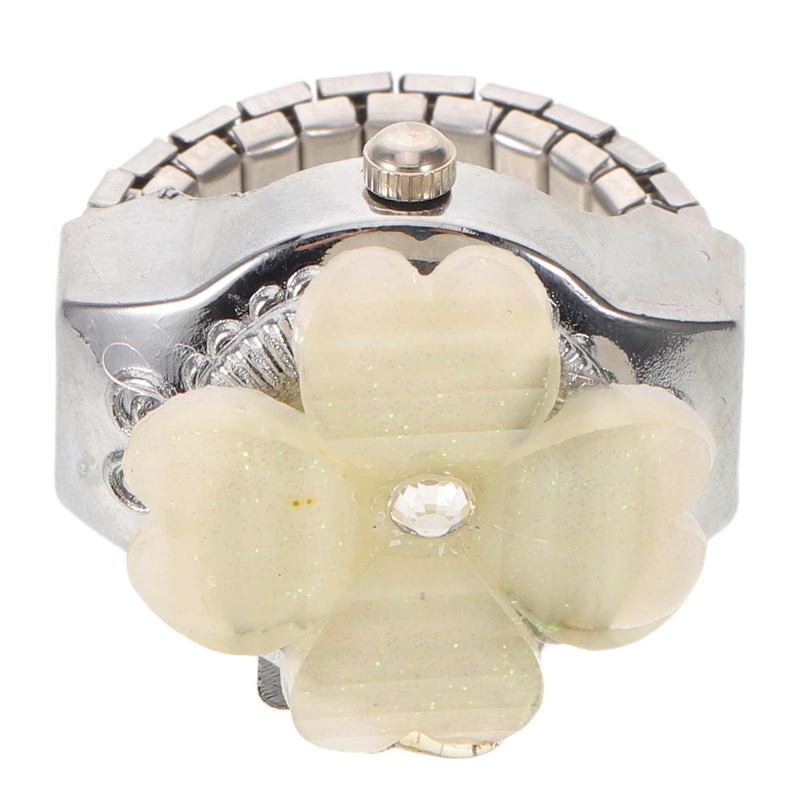 Women'S Accessories To Wear With Watch - Retro Clover Shaped Quartz Finger Watch