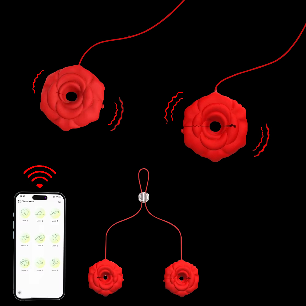 Women Accessories App - Nipple Clamps Vibrator 9 Vibration App