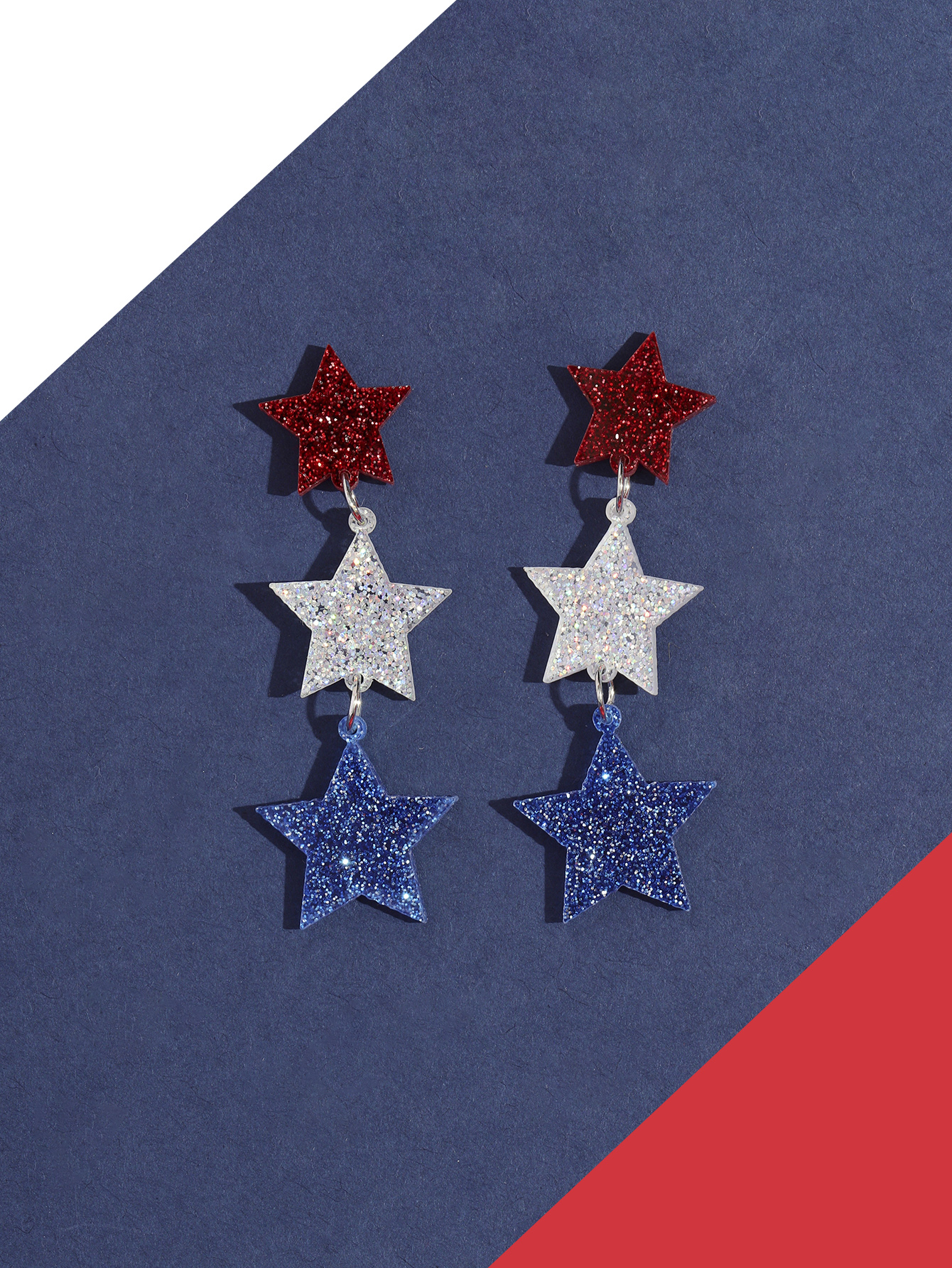 1pair Glittering Acrylic USA F – Women Accessories Usa recenzja i cena