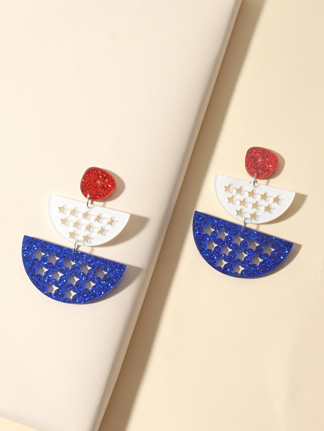 1pair Glittering Acrylic USA F – Women Accessories Usa recenzja i cena