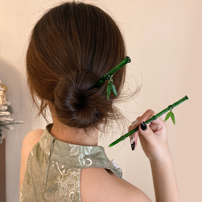 Chinese Green Bamboo Hairpin f – Women'S Accessories To Wear With Watch recenzja i cena
