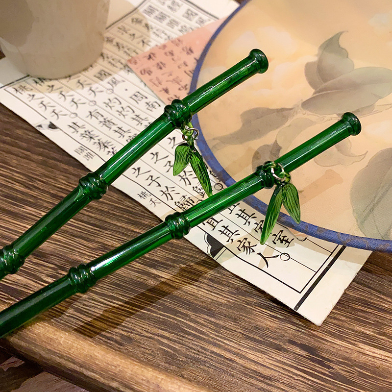 Chinese Green Bamboo Hairpin f – Women'S Accessories To Wear With Watch recenzja i cena