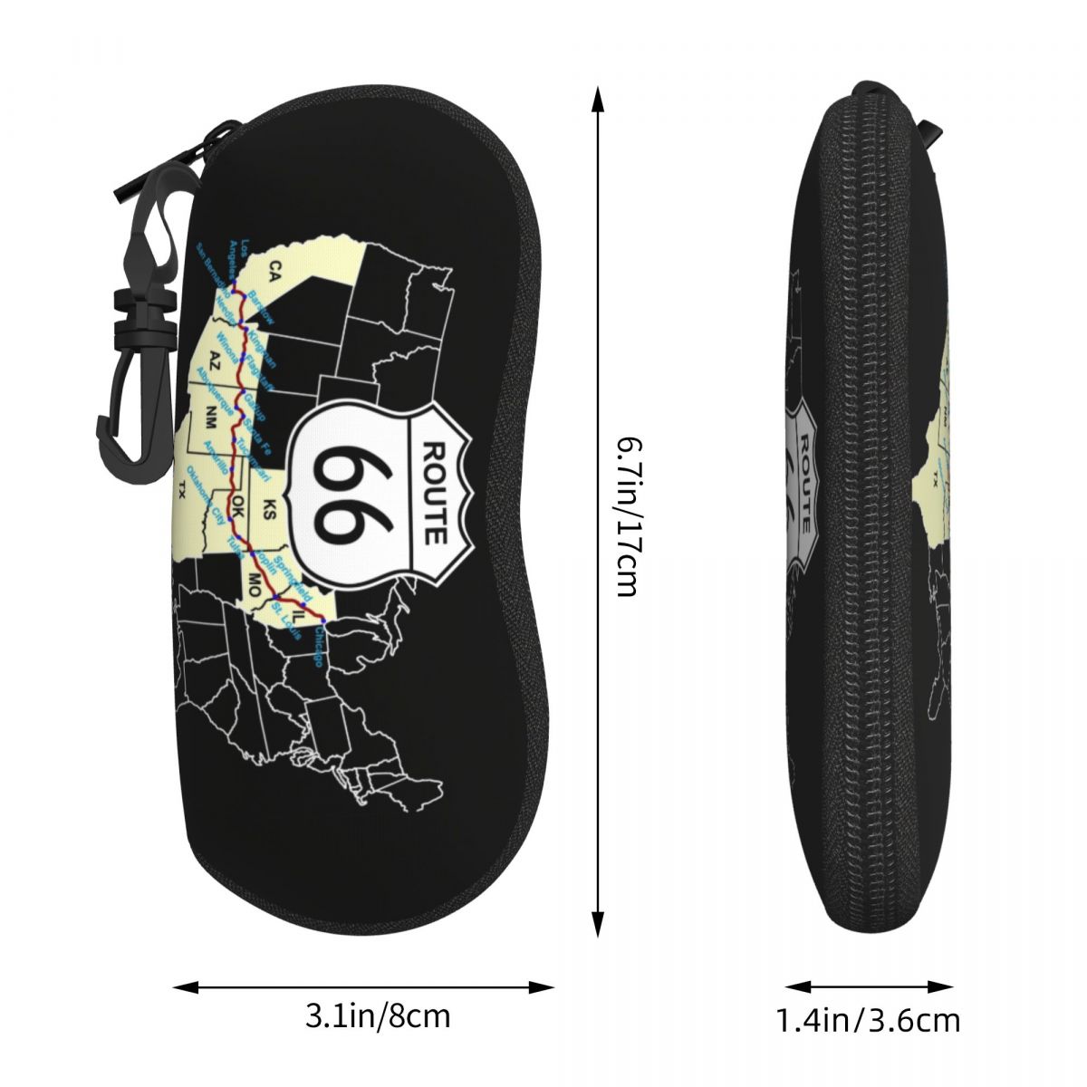 Custom Route 66 Map Shell Eyeg – Women Accessories Usa recenzja i cena