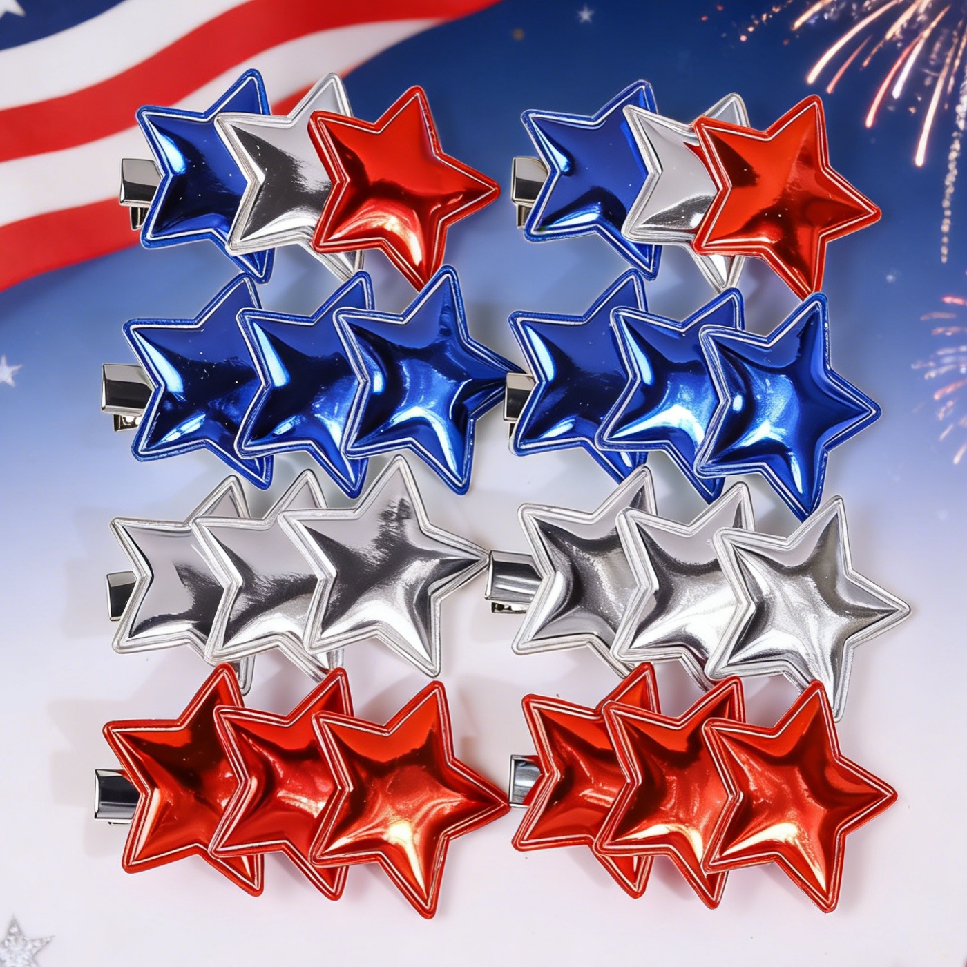 8pcs Cute PU Heart Hair Clips  – Women Accessories Usa recenzja i cena