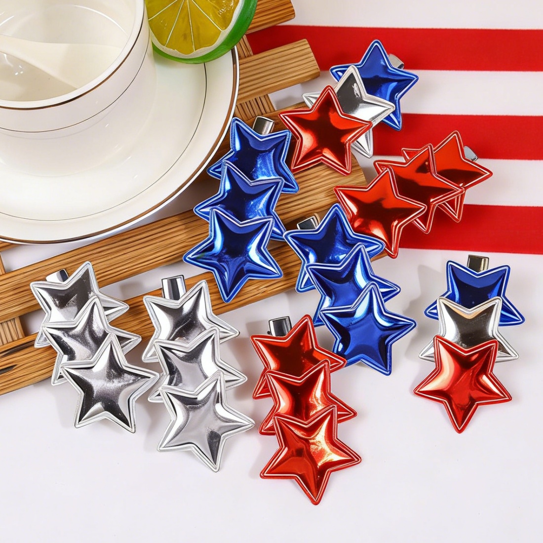 8pcs Cute PU Heart Hair Clips  – Women Accessories Usa recenzja i cena