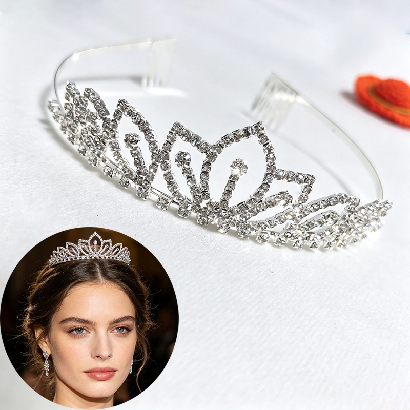 Silver Color Sparkling Rhinest – Women Accessories To Gift recenzja i cena