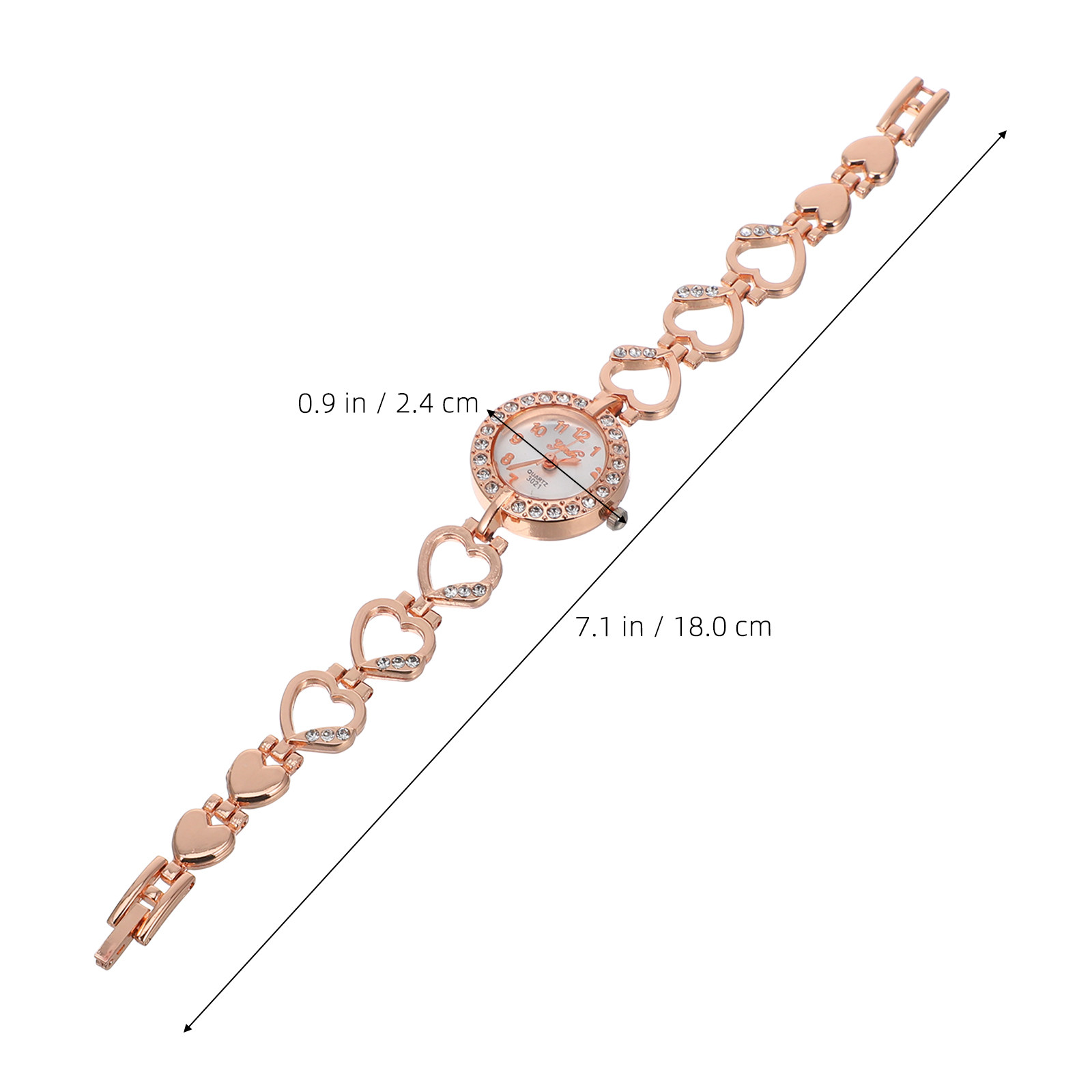 Full Rhinestone Heart Women Qu – Women'S Accessories To Wear With Watch recenzja i cena