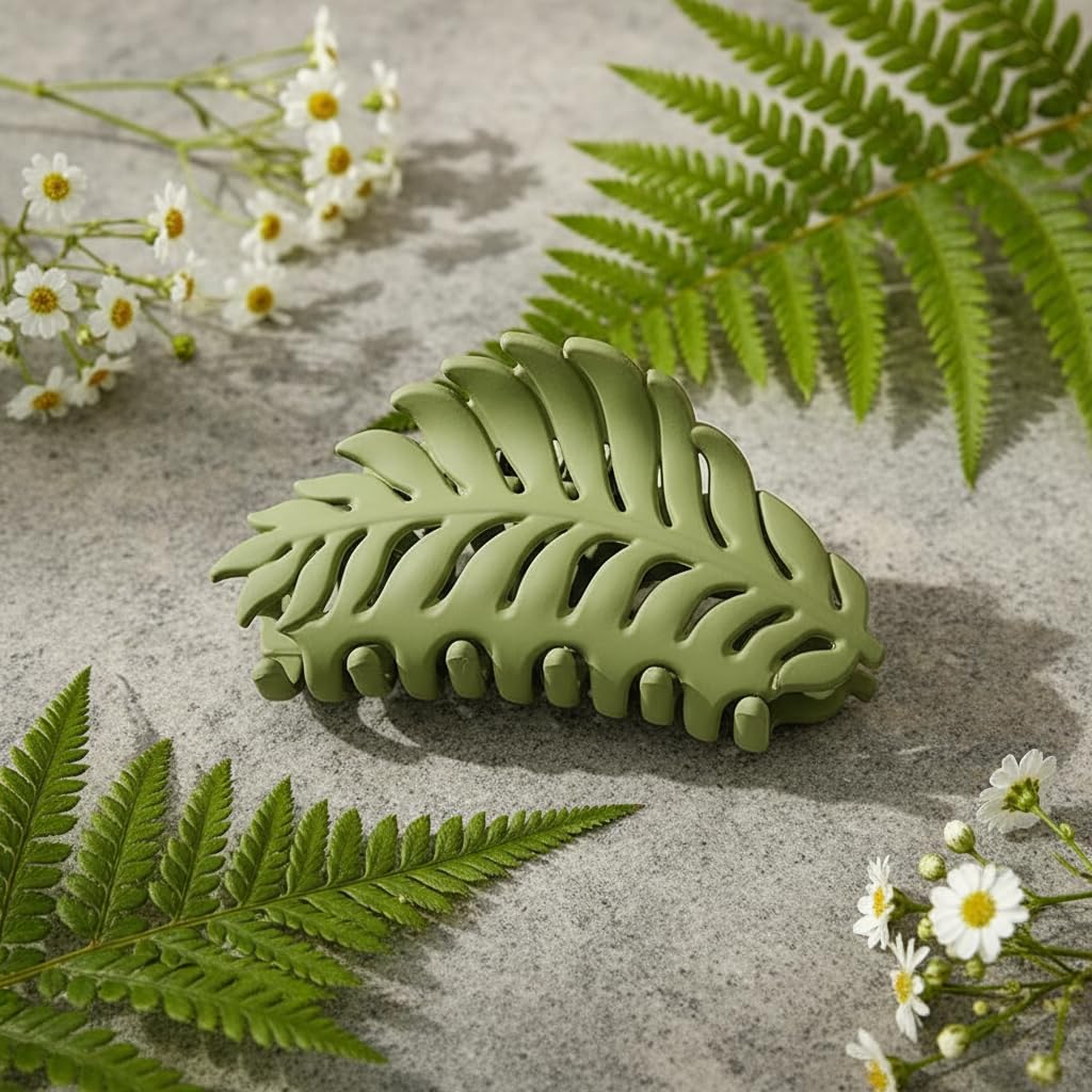 1Pc Green Leaf-Shaped Hair Cli – Women Accessories Images recenzja i cena