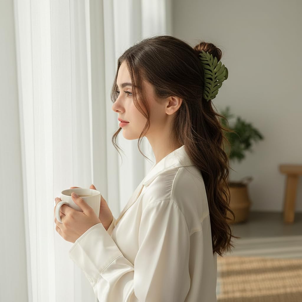 1Pc Green Leaf-Shaped Hair Cli – Women Accessories Images recenzja i cena