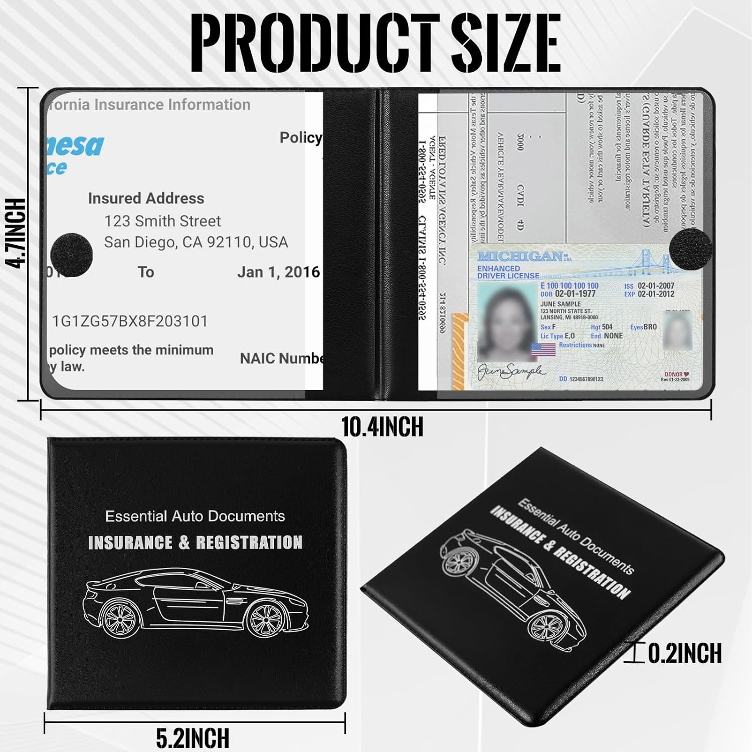 Car Registration Holder, 4-Pac – Women Accessories Images recenzja i cena