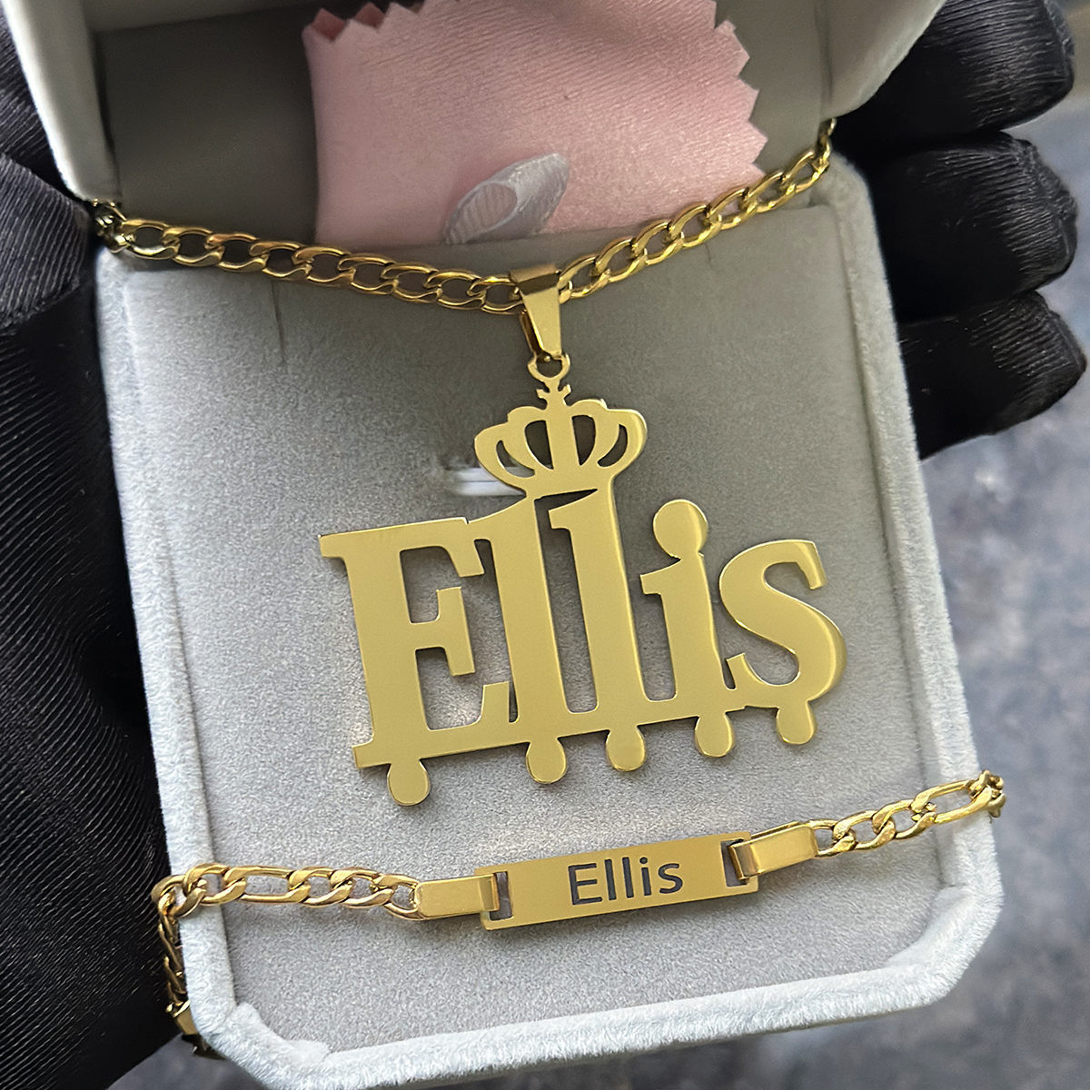 Custom Little Boy Name Necklac – Women Accessories Gift Set recenzja i cena