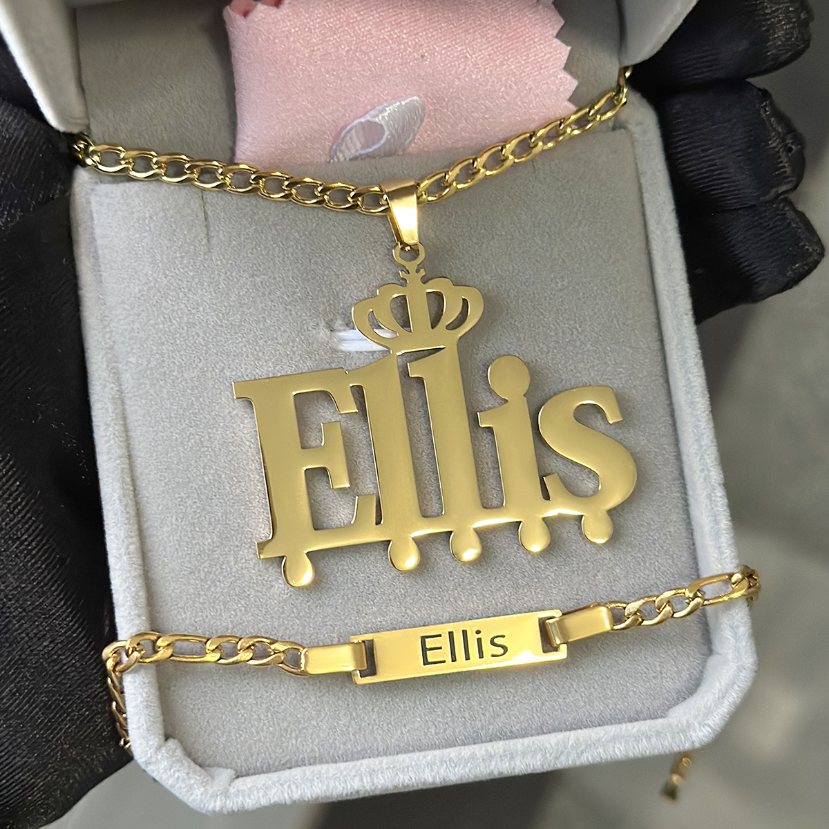 Custom Little Boy Name Necklac – Women Accessories Gift Set recenzja i cena