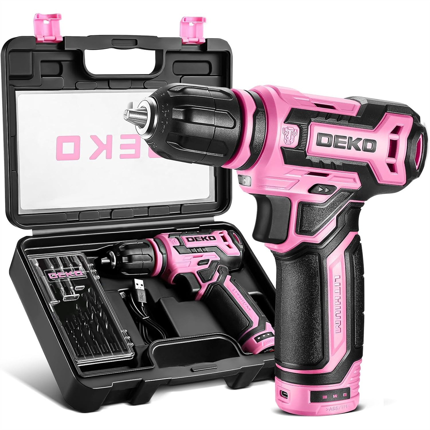 Pink Cordless Drill Set 12V wi – Women Accessories Images recenzja i cena