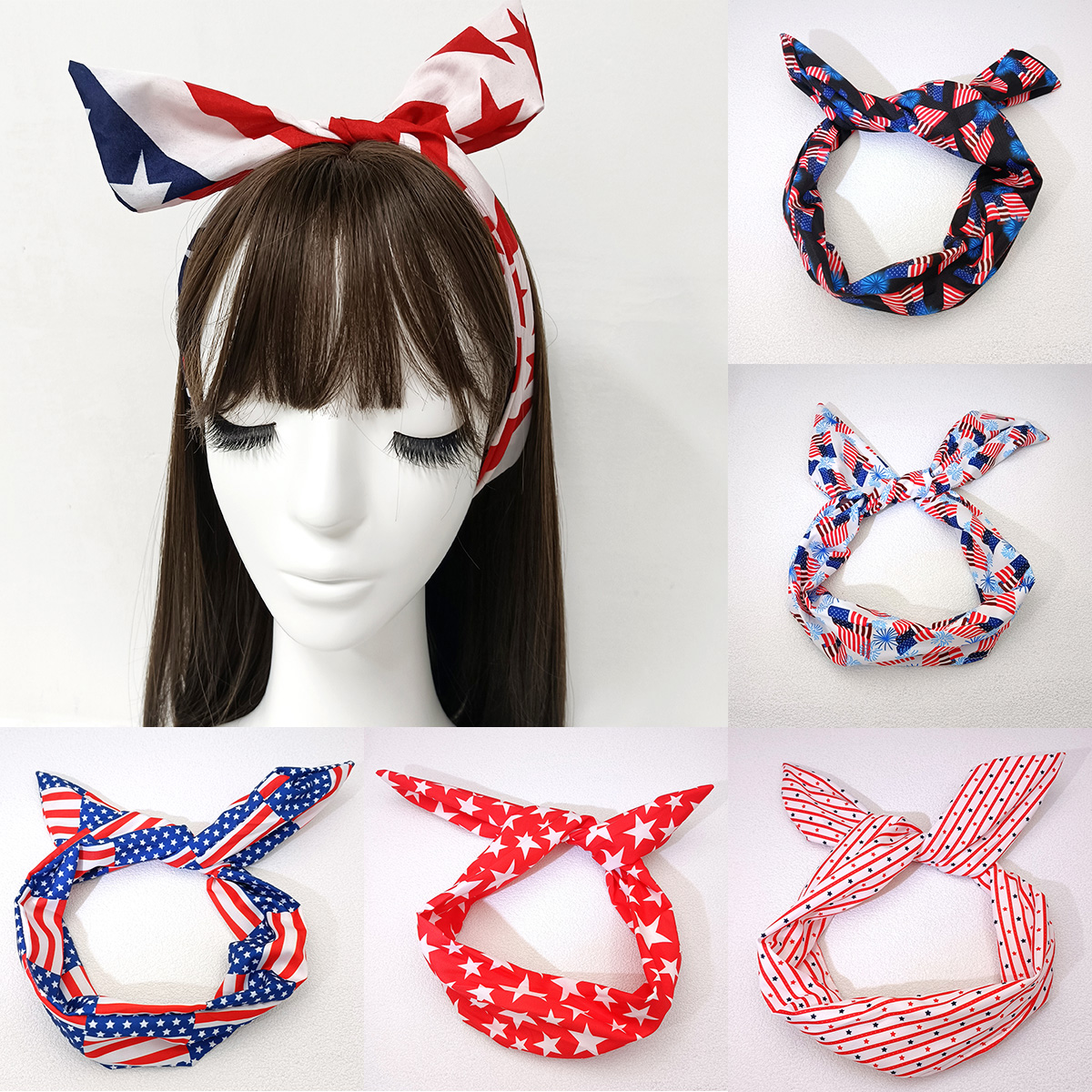 1 PCS USA Flag Hair Scrunchies – Women Accessories Usa recenzja i cena