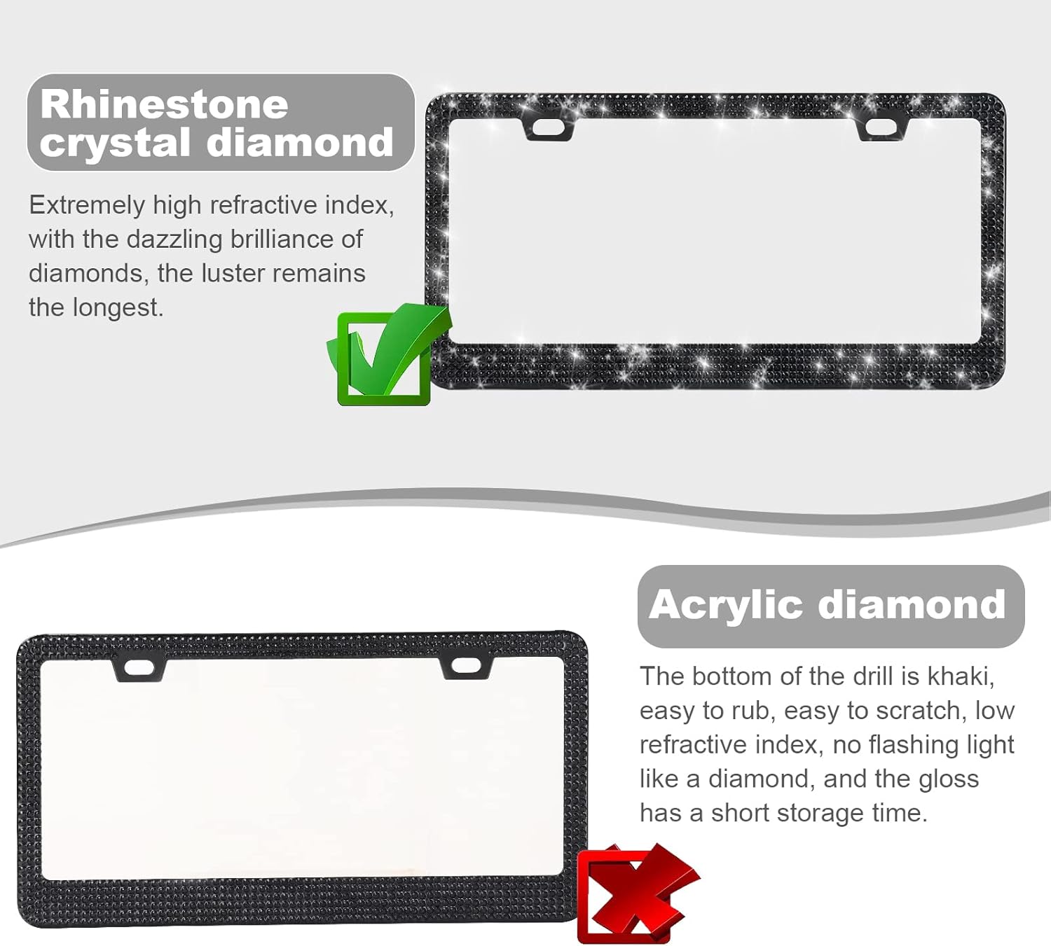 Sparkly Rhinestone License Pla – Women Accessories Images recenzja i cena