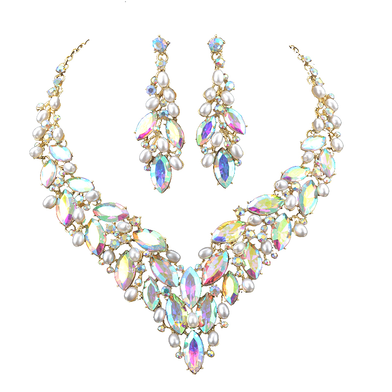 Delicate Golded Pearl Crystal  – Women Accessories Gift Set recenzja i cena