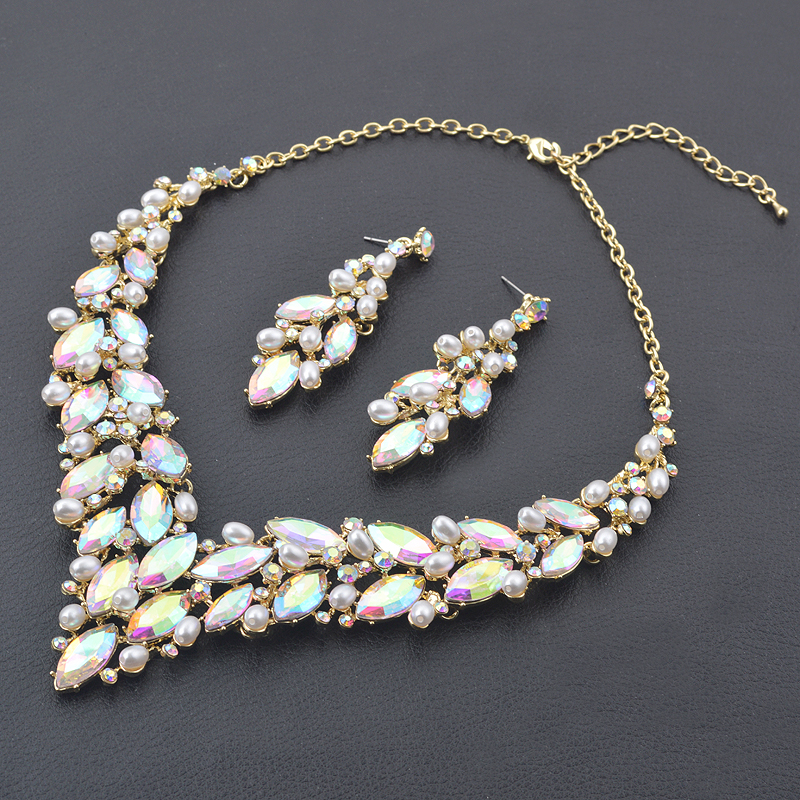 Delicate Golded Pearl Crystal  – Women Accessories Gift Set recenzja i cena