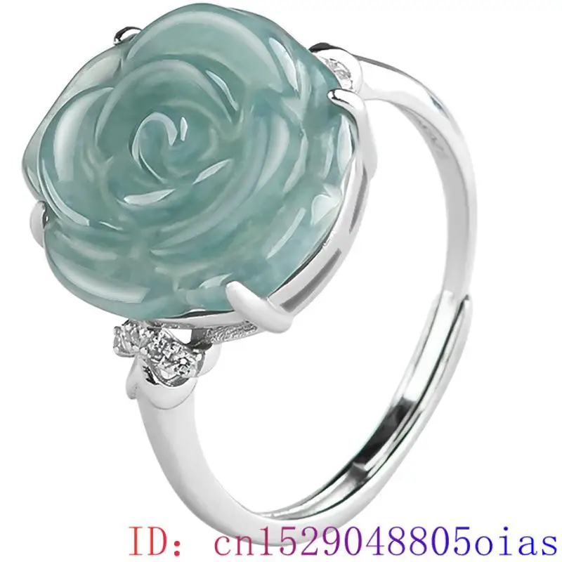 Blue Real Jadeite Rose Jewelry – Women Accessories Gift Set recenzja i cena